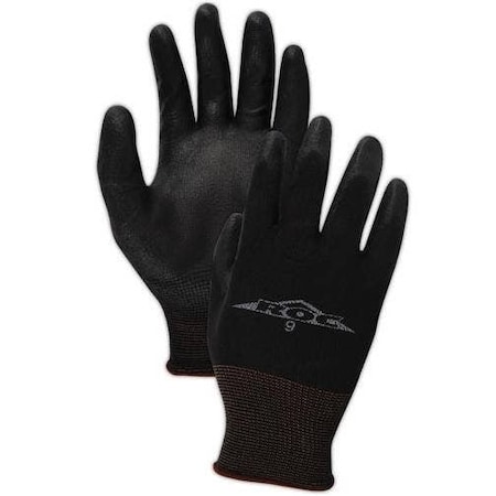 Magid Coated Gloves, Polyurethane, 4 Abrasion Level, 5 12 PK BP1695N